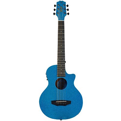 Violão Elétrico Seizi Fun Panda Aço Royal Blue Sparkle