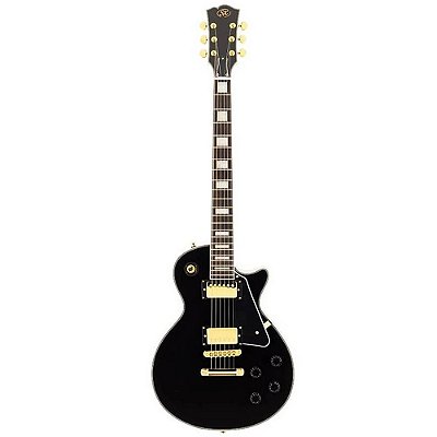 Guitarra SX EH3BK Deluxe Les Paul Black Beauty Gold