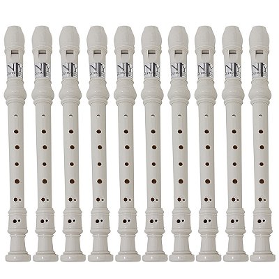 Kit com 10 Flautas Doce Barroca FL 20B New York