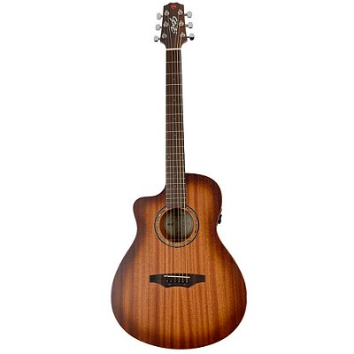 Violão Elétrico Seizi Zen Kaizen Plus Canhoto Mahogany Burst