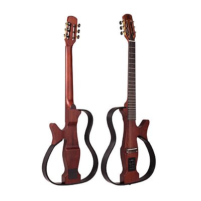 Violão Vazado Marquês VN-19 Castanho Nylon Ativo com Fishamn