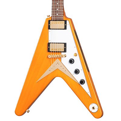 Guitarra Epiphone Korina 1958 Flying V Aged Natural com Case