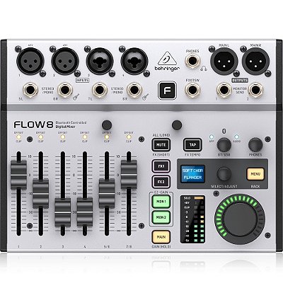 Mesa de Som Digital Behringer Flow 8 Bluetooth/USB 8 Canais