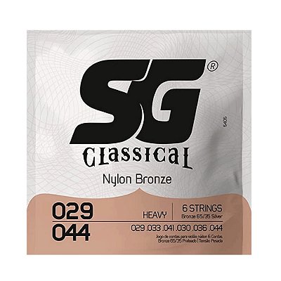 Encordoamento Sg Strings Classical .029 para Violão Nylon