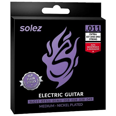Encordoamento Solez SLG11 .011 Média para Guitarra