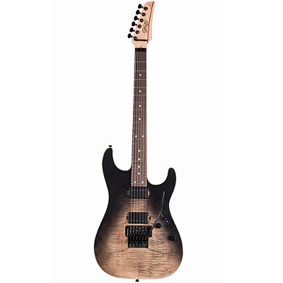 Guitarra Seizi Katana Shadow HH FR Luizinho Flamed Dark Moon