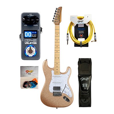 Kit Guitarra Seizi Fun Katana Musashi HSS Desert Gold Sparkle