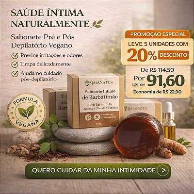 Sabonete de Barbatimão e Melaleuca