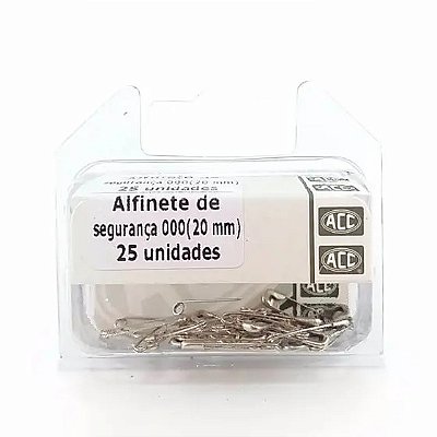 Alfinete 20mm de Segurança Niquelado 25unid