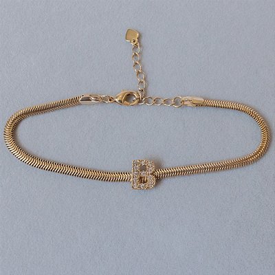 Pulseira Letra Cravejada