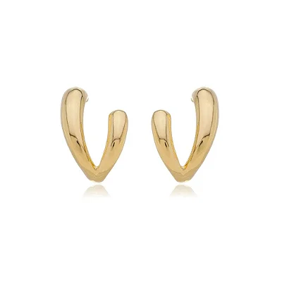 Brinco KAF Ear Hook Curve - Banhado em ouro amarelo 18k