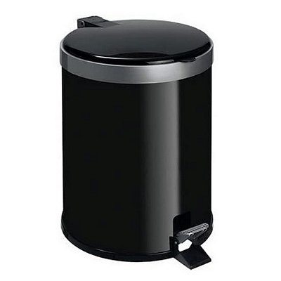 Lixeira Com Pedal Plastico Preta 5l