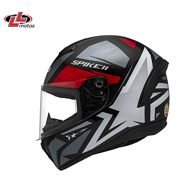 Capacete Peels Spike II 1ST Preto Brilho e Rubi - Lançamento