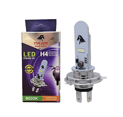 LAMPADA FAROL LED H4 TITAN/YBR/CBX250/CB300 8000K Stallion