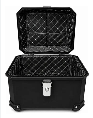 Bau Bauleto Diamond 43L em ABS C/Forro e Fechadura Preto