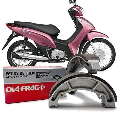 Patim de Freio Lona BIZ 100/125 Tras. STD DIAFRAG DFH-00123