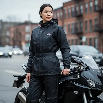 Capa de Chuva Califórnia Racing Nylon Feminina P ao GG