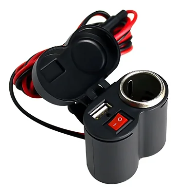 Adaptador Tomada Usb Carregador Para Motos Celular Gps