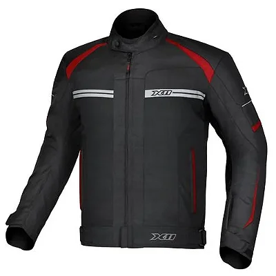 Jaqueta Motoqueiro X11 One 2 Masculina Impermeável Preto/Vermelha