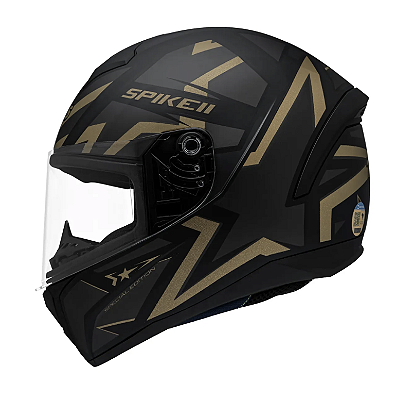 CAPACETE PEELS SPIKE II 1ST PTO Fosco /DOURADO