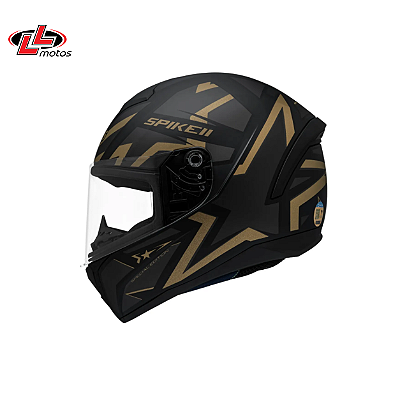 CAPACETE PEELS SPIKE II 1ST PTO Fosco /DOURADO