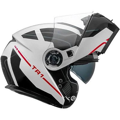 Capacete Peels TR1 Articulado Branco/Preto