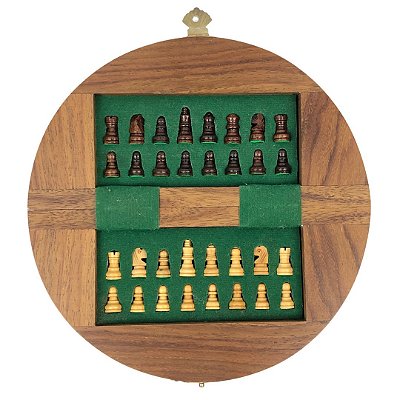 Jogo de Xadrez Decorativo em Madeira