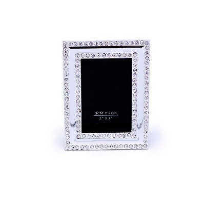 Porta-Retrato Melanie Prata Com Strass 8X5