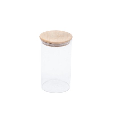 Porta Mantimento com Tampa de Bambu 1 Litro