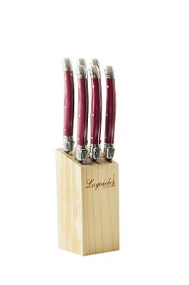Set 6 Facas Mesa Bordeaux Laguiole La Tour
