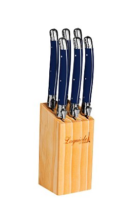 Set 6 Facas Mesa Azul Laguiole La Tour
