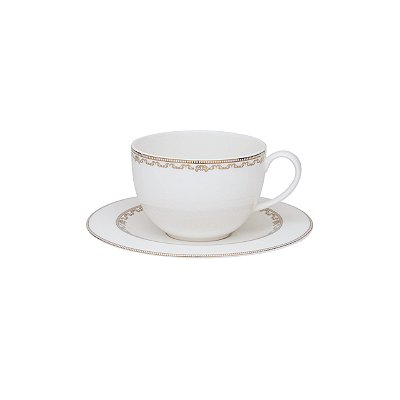 Conjunto de 6 Xícaras 270 ml com Pires para Chá Strauss Lumière