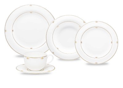 Aparelho de Jantar e Chá 30 Peças Strauss Dinasty