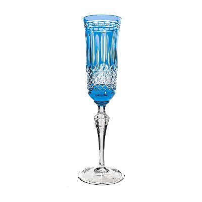 Taça de Cristal Strauss Champagne 240 ml Azul Claro