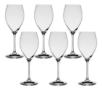 Jogo de 6 Taças de Cristal Bohemia Sophia Vinho Branco 390 ml