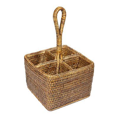 Porta Talheres / Temperos em Rattan Paya