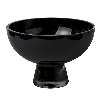 Vaso de Vidro Preto Formato Taça