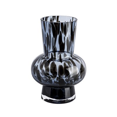 Vaso de Vidro Corneta Animal Print Azul