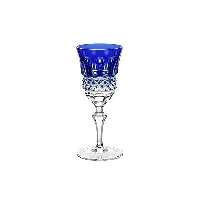 Taça de Cristal Flauta para Licor Mozart Azul Escuro