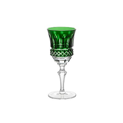 Taça de Cristal Mozart Licor Flauta Verde Escuro