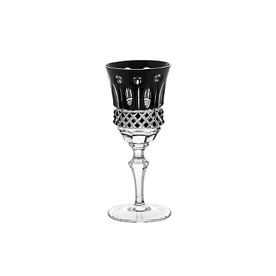 Taça de Cristal Mozart Licor Flauta Preto