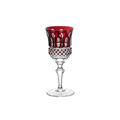 Taça de Cristal Mozart Licor Flauta Vermelho
