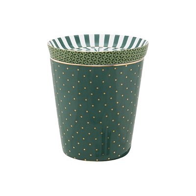 Set com Caneca sem Alça Dots e Mini Prato