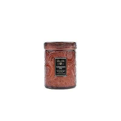 Mini Vela Voluspa Pote Vidro 50h Relevo Forbidden Fig