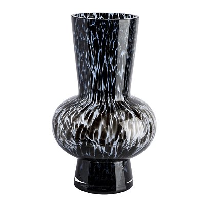 Vaso de Vidro Corneta Animal Print Azul G