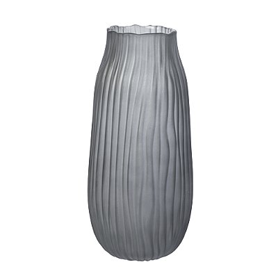 Vaso de Vidro Camadas Cinza Stretch Pols