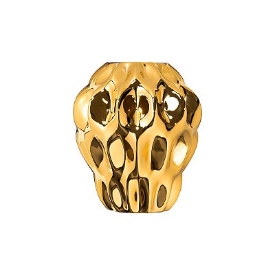 Vaso Miniatura Plissan P Ouro Holaria