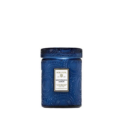 Mini Vela Voluspa Pote Vidro 50h Relevo Mediterranen Lemon