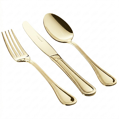 Faqueiro Four Seasons Inox Champanhe Gold - 101 peças St. James