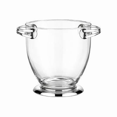 Balde com Alça Curva Prata - Shefield Plate